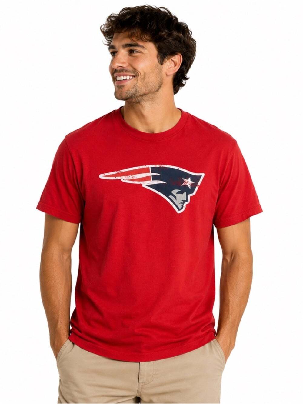 New England Patriots Men's XL Red Short Sleeved Football Team Sports T-S…